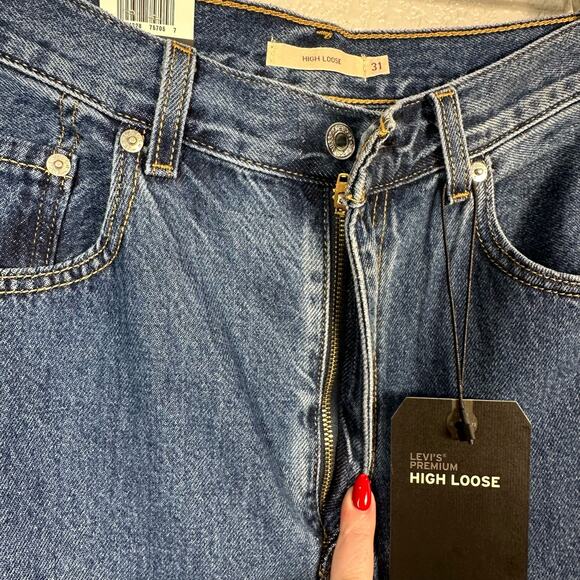 Levi's Premium NWT Womens High Loose Jeans in Lazy Sunday Wash Size 31 - Picture 12 of 14
